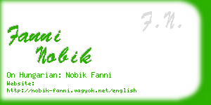 fanni nobik business card